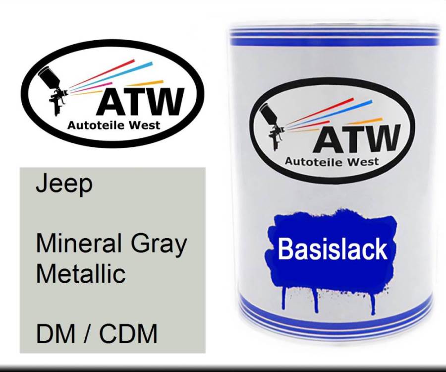 Jeep, Mineral Gray Metallic, DM / CDM: 500ml Lackdose, von ATW Autoteile West.